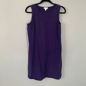 J. Jill cotton sleeveless high crewneck knee length casual spring summer dress
